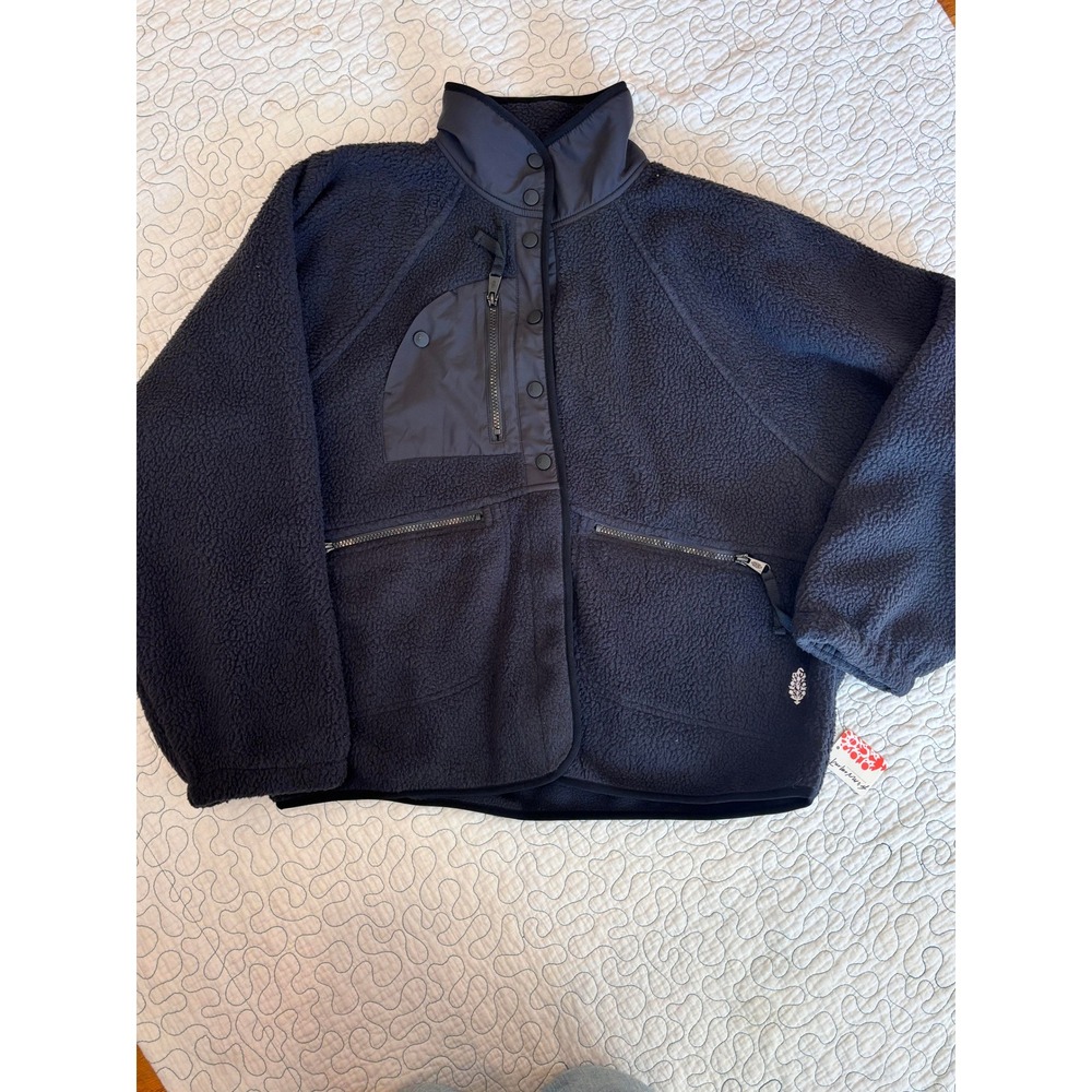 Free People Movement  Fleece Jacket Black Size Large